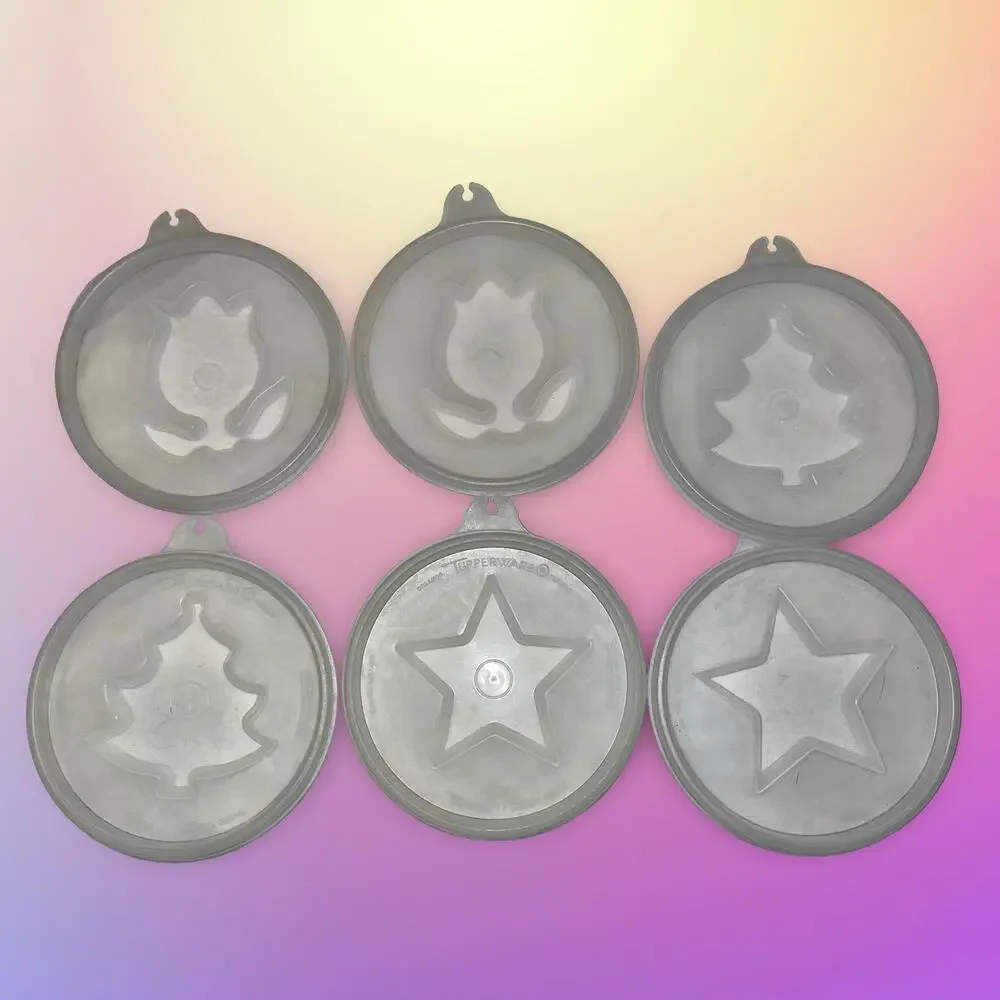 Tupperware Jel-Ring Mold Seals Christmas Tree Tulip Star Replacement Set of 6